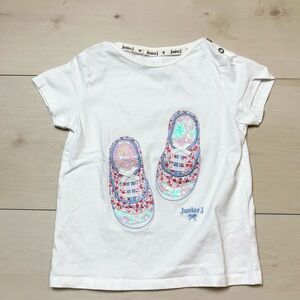 Jasper conran junior j top short sleeves white tee with sequins ballet shoes